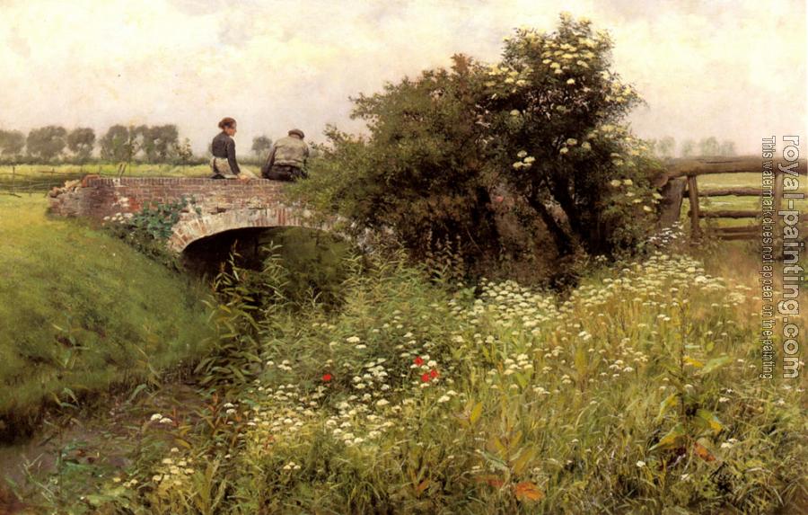 Emile Claus : A Meeting on the Bridge